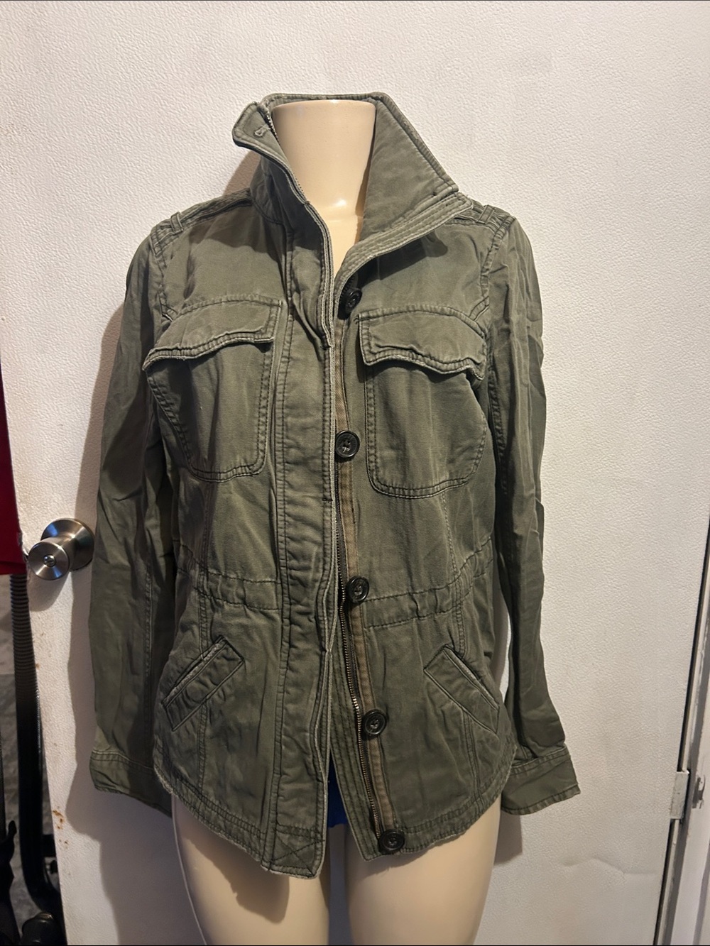 Abercrombie & Fitch Olive Green Utility Jacket